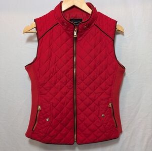 Love Tree Red Quilted Vest Barn Vest size medium
